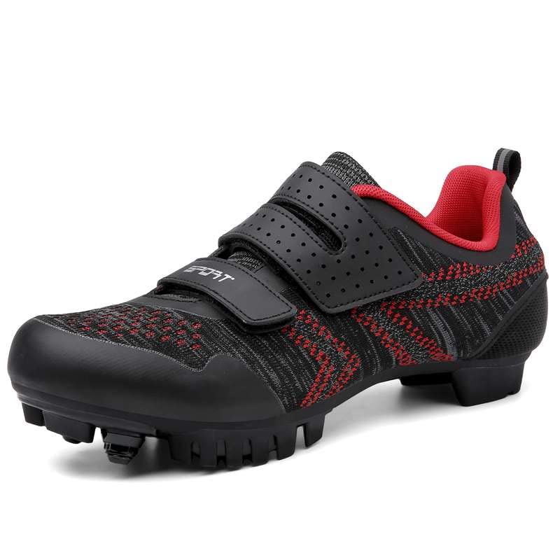 Ksloutdoor Unisex Outdoor Sports Cycling Shoes MTB/Mountain Men's Bike Shoes SPD Women's Compatible 2-Bolt Red Size 8/10.5