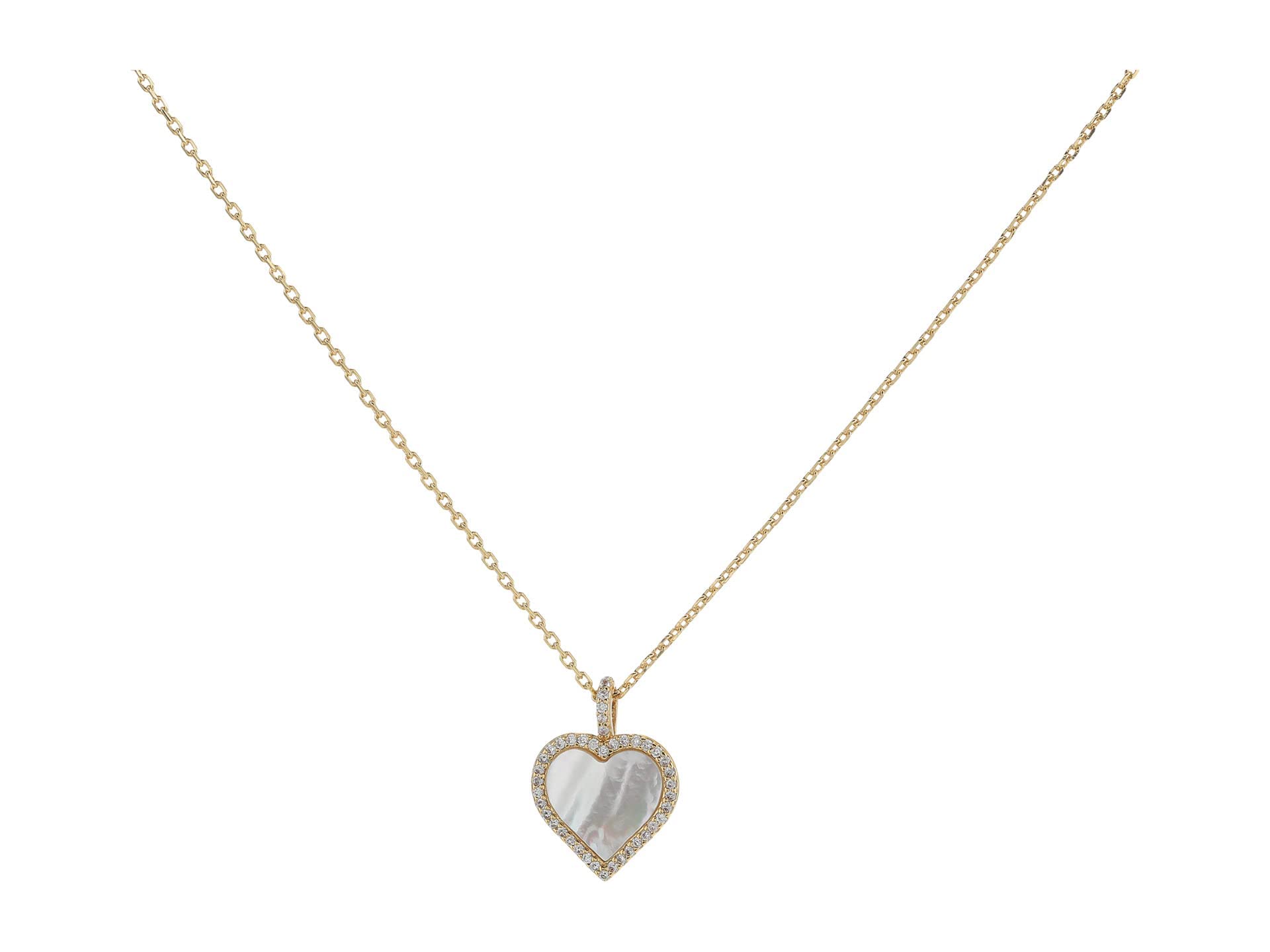 Kate Spade New York Take Heart Pendant Necklace Clear/Gold One Size