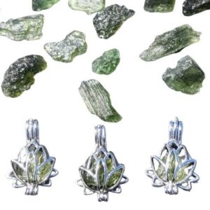 Moldavite/Moldavite Pendant/Moldavite Necklace/Moldavite Jewelry/Moldavite Crystal/Authentic Certified Genuine Moldavite (18 inches)