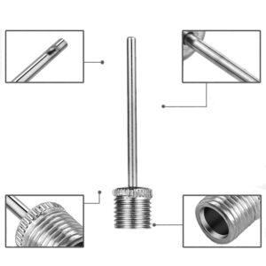 TONUNI Air Pump Needle, Dual-Port Inflation Needles,Pump Needle for Football Basketball Soccer Ball Volleyball Rugby Balls (with Metal Box-PACK15)