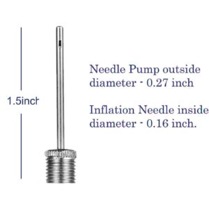 TONUNI Air Pump Needle, Dual-Port Inflation Needles,Pump Needle for Football Basketball Soccer Ball Volleyball Rugby Balls (with Metal Box-PACK15)