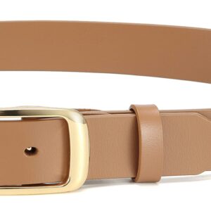 CHAOREN Womens Belts for Jeans - Brown Leather Belt Women 1.3" Width - Genuine Leather Crafted by Hand