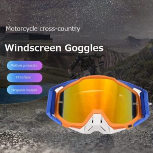 Wind Dust Anti UV Off-road Glasses,Ski Motorcycle Cross-country Sports Riding Glasses,Durable Portable for Outdoor Sports (black)