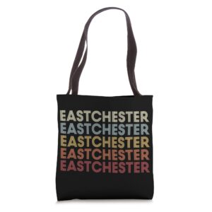 eastchester new york eastchester ny retro vintage text tote bag