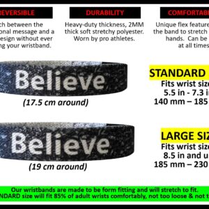 We Keep You Motivated Motivational & Inspirational Bracelet – Believe Uplifting Positive Affirmations Reversible Stretch Wristband - Encouragement Focus Fitness Sports Motivation LLC