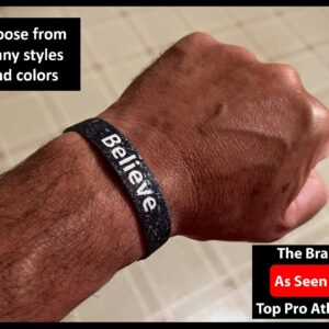 We Keep You Motivated Motivational & Inspirational Bracelet – Believe Uplifting Positive Affirmations Reversible Stretch Wristband - Encouragement Focus Fitness Sports Motivation LLC