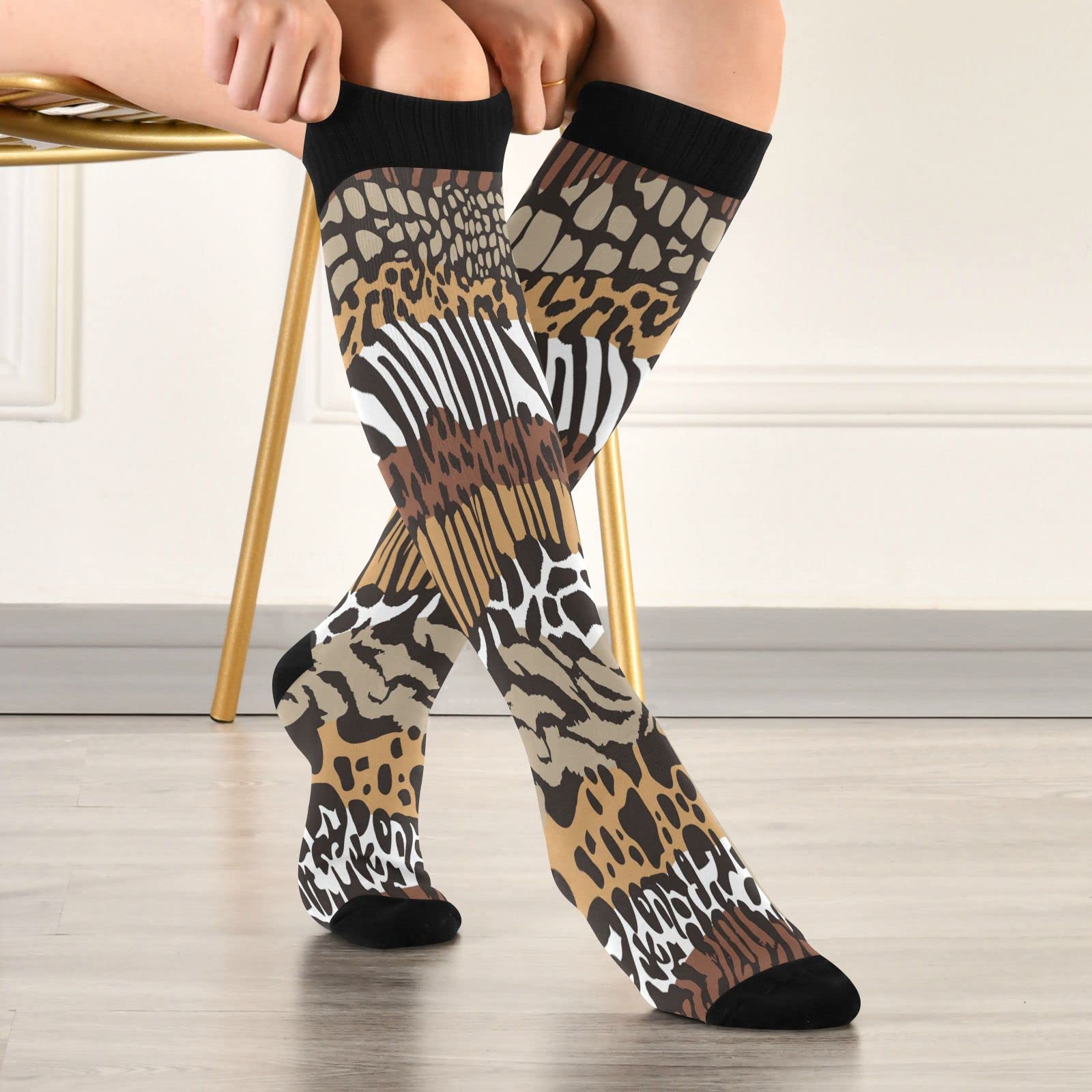 Kigai Animals Print Compression Socks for Women & Men Circulation-Best for Running,Nurse,Travel,Cycling