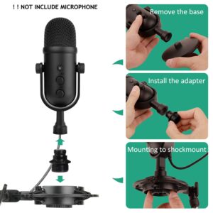 Mic Boom Arm for Razer Seiren V2 Pro, Adjustable Microphone Arm Stand with Shock Mount, Pop Filter, Foam Windscreen, Table Mount Clamp and Adapters, Great for Streaming, Gaming, Podcast