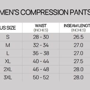 3 Pack: Men's Big and Tall Heavy Weight King Size Compression Pants Gym Running Skin Tights Leggings Athletic Workout Cycling Winter Thermal Cold Base Layer Long Johns Rash Guard - Set 4, 5X Tall