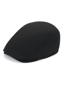 newsboy hats for men flat cap mens driving cabbie cap classic soft breathable adjustable fitted hat black beret mens