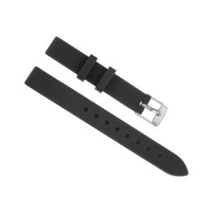 uxcell soft rubber watch band 12mm width, replacement silicone watch strap, black