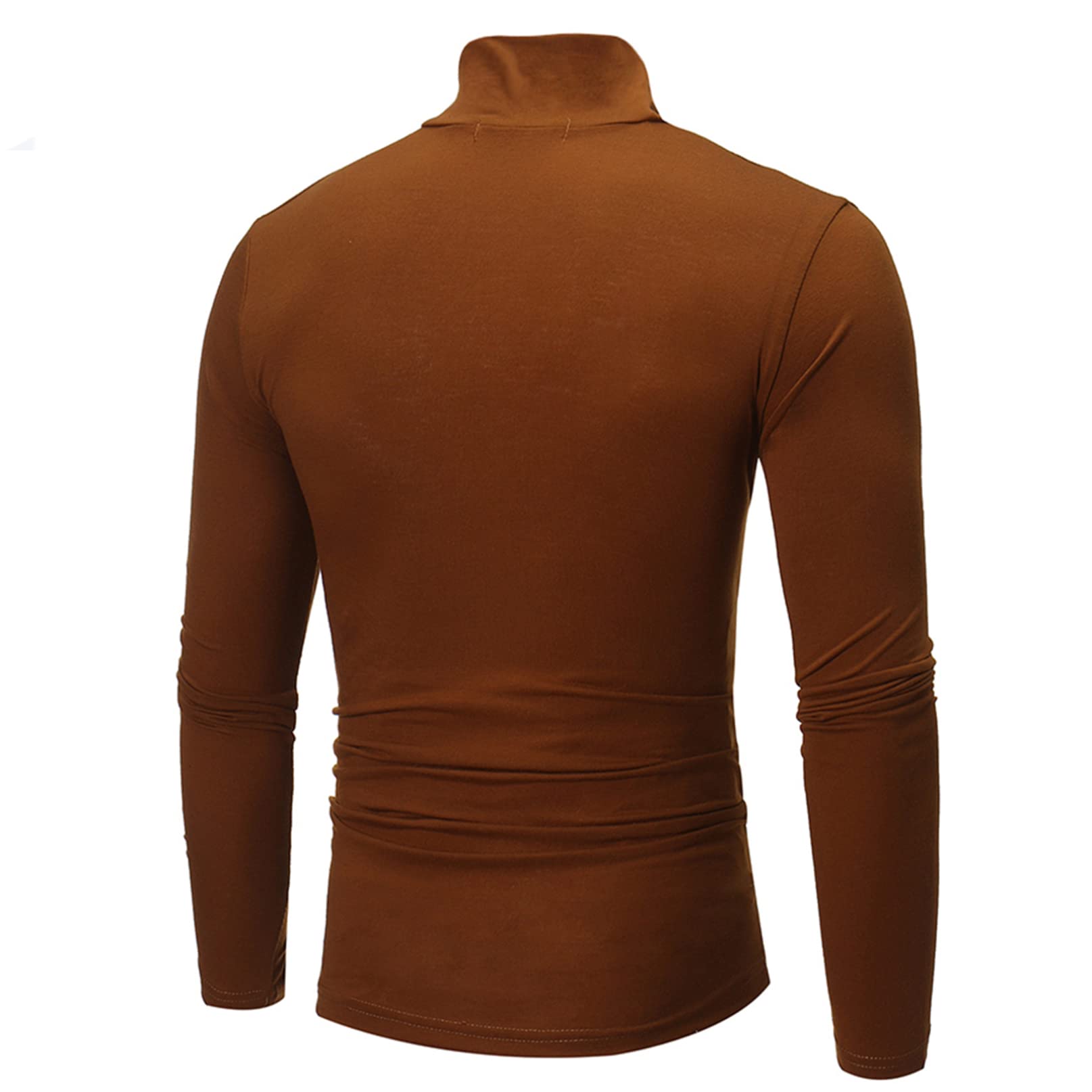 iiniim Thermals for Men Cold Weather Long Sleeve Turtle Mock Neck Undershirt Base Layer Shirts Coffee Type B X-Large