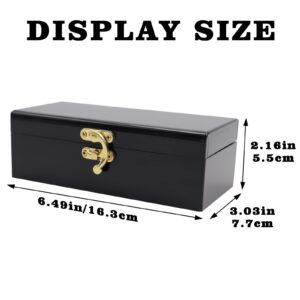 Black Acrylic Lockable Cash Box, Money Holder, Cash Organizer, Single Row Currency Tray, Money Storage Box