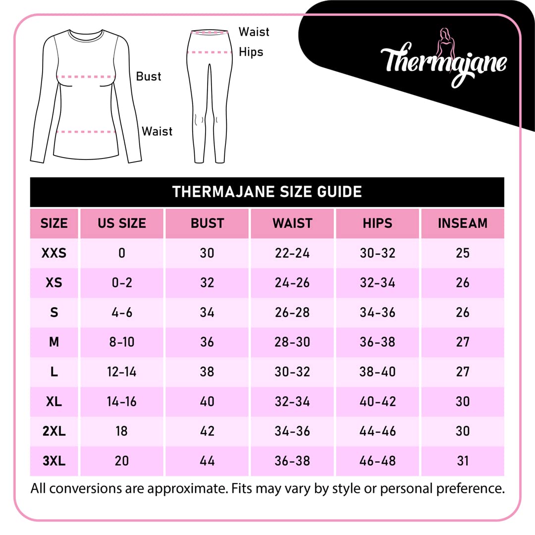 Thermajane Bundle - Women's Thermal Top(Medium) & Bottoms(Small)