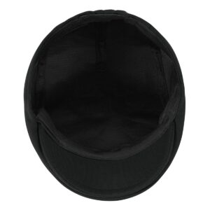 Newsboy Hats for Men Flat Cap Mens Driving Cabbie Cap Classic Soft Breathable Adjustable Fitted Hat Black Beret Mens