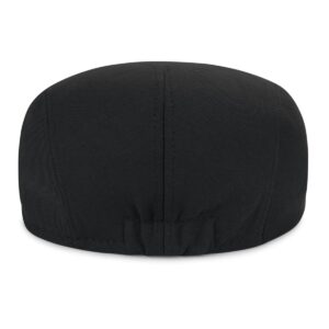 Newsboy Hats for Men Flat Cap Mens Driving Cabbie Cap Classic Soft Breathable Adjustable Fitted Hat Black Beret Mens