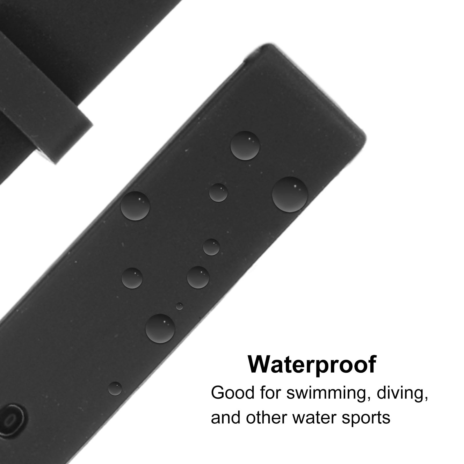 uxcell Soft Rubber Watch Band 12mm Width, Replacement Silicone Watch Strap, Black