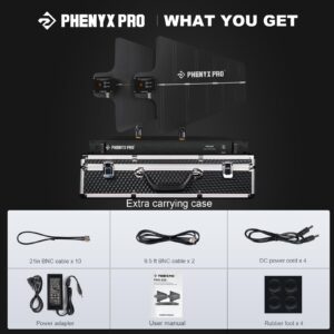 Phenyx Pro PAS-225X UHF Wireless Antenna Distribution System Bundle, Active Directional Antennas, 8 Outputs + 2 Cascade Ports, 160ft Long Coverage, for Stages and Live Shows