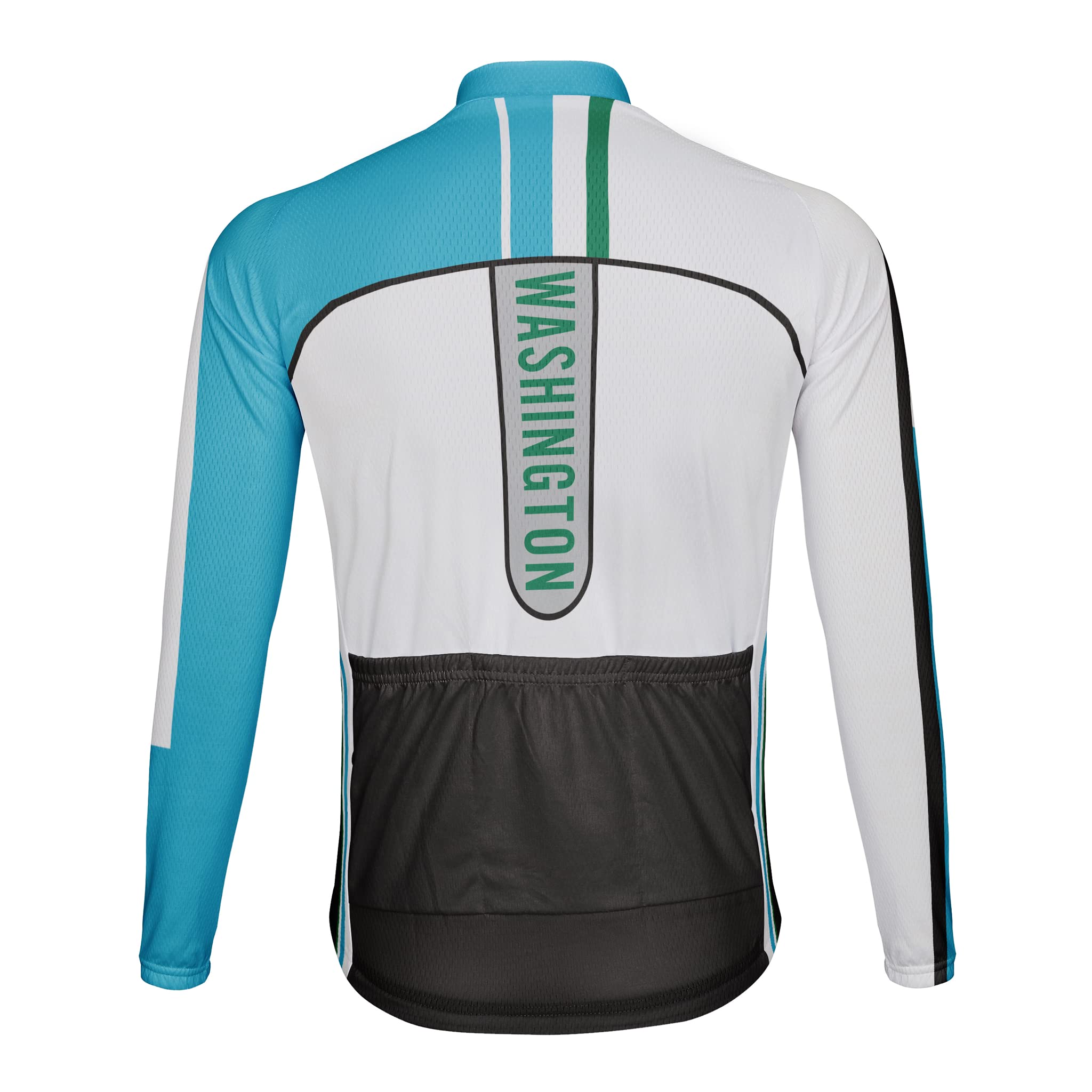 Luisbibe Customized Washington Winter Thermal Fleece Men's Cycling Jersey Long Sleeve (ML100050-1, XXL)