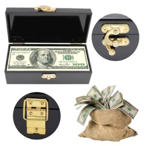 Black Acrylic Lockable Cash Box, Money Holder, Cash Organizer, Single Row Currency Tray, Money Storage Box