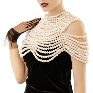 BABEYOND Women’s Pearl Body Chain – Fashion Necklace Top Shawl Handmade Jewelry for Women