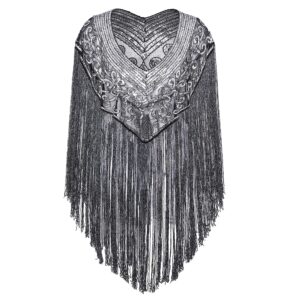 BABEYOND 1920s Shawl Wraps Long Fringed Evening Cape Sequin Beaded Party Shawl