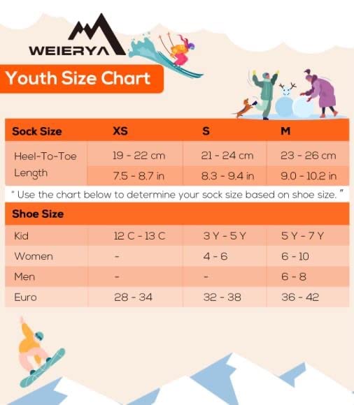 WEIERYA Kids Ski Socks Merino Wool, Kids Wool Socks, Knee-high Snow Socks for Boys Girls, Winter socks, 1/3 Pairs Dark Blue S 1 Pair