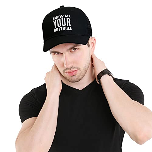 OUXIOAZ Gag Gifts for Men Women - Funny Baseball Cap - Funny Mesh Running Cap Adjustable Snapback Caps