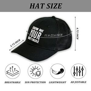 OUXIOAZ Gag Gifts for Men Women - Funny Baseball Cap - Funny Mesh Running Cap Adjustable Snapback Caps