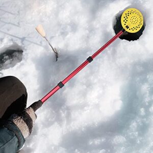 DECOHS Adjustable Ice Fishing Skimmer Scoop-Winter Ice Fishing Scooper with Long Handle-Ice Fishing Gear for Scooping out Ice While Fishing