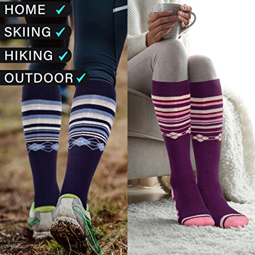 Ski Socks 50% Merino Wool Thermal Knee High Winter Snowboard Sport Socks Men Women