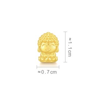 CHOW SANG SANG 999 24K Solid Gold Zodiac Guardian Buddha Mini Charm Blessing Bracelet for Women and Men (For Chinese Zodiac: Dog and Pig) 93634C