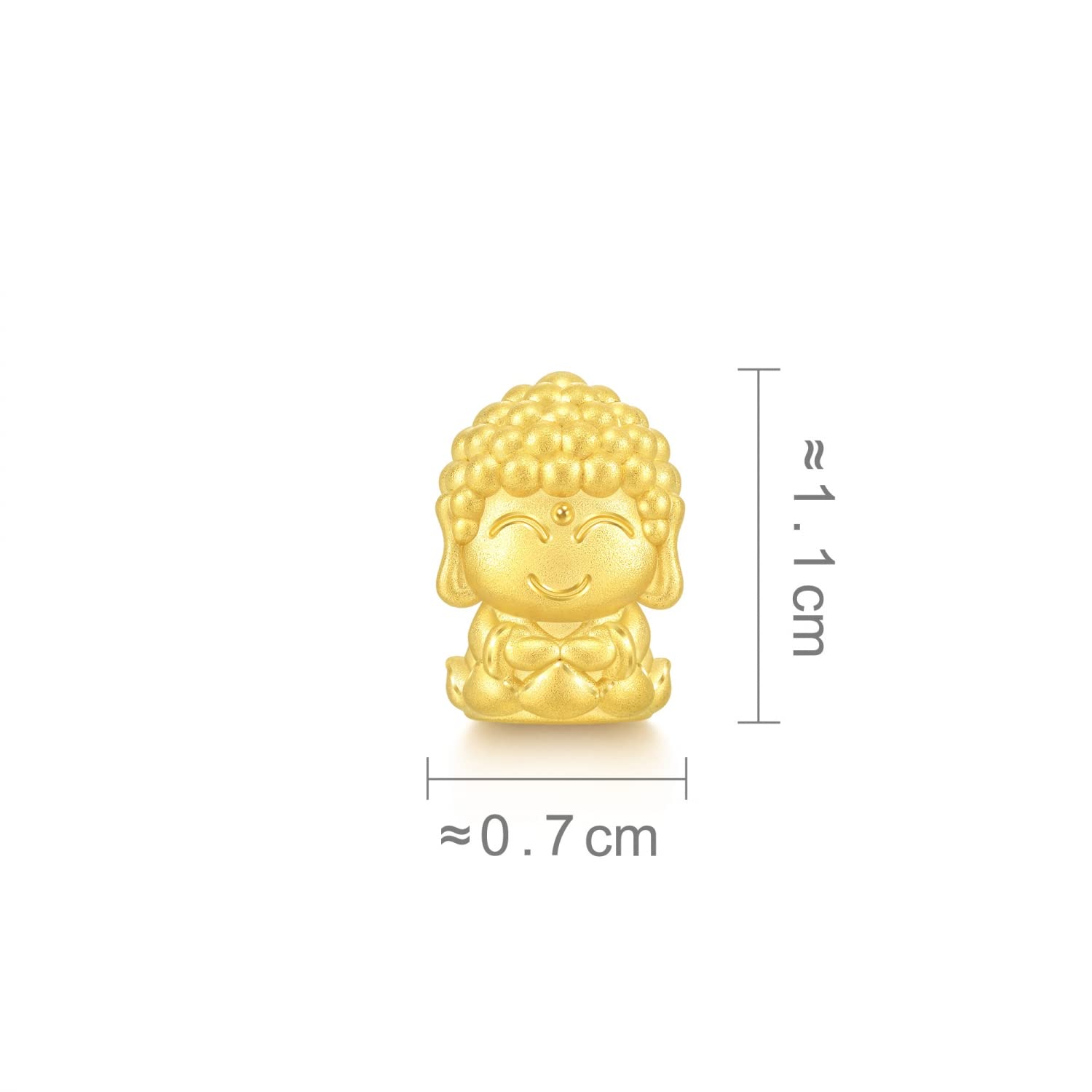 CHOW SANG SANG 999 24K Solid Gold Zodiac Guardian Buddha Mini Charm Blessing Bracelet for Women and Men (For Chinese Zodiac: Dog and Pig) 93634C