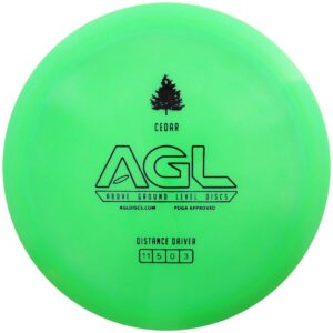 above ground level alpine cedar distance driver golf disc - colors may vary 173-176g