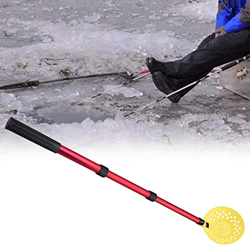 DECOHS Adjustable Ice Fishing Skimmer Scoop-Winter Ice Fishing Scooper with Long Handle-Ice Fishing Gear for Scooping out Ice While Fishing