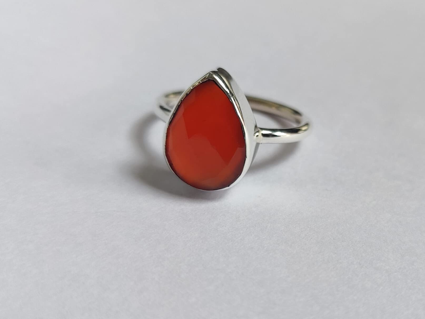 Handmade Jewelry, Carnelian Ring, Ring for Women, 925 Solid Sterling Silver Ring, Boho Ring, Statement Ring, Carnelian Gemstone, Women Ring, Gift for Her (925 Solid Silver, 8.50)