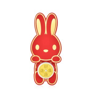 chow sang sang 999 24k solid gold energetic lovely cute rabbit ingot for women and men 93732d