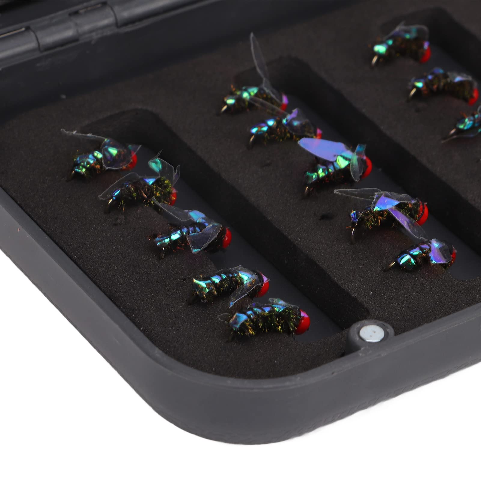 SPYMINNPOO Fly Fishing Lures Kit,40Pcs Fly Fishing Lures Bait with Storage Box High Carbon Steel Hook for Trout Bass Fishing Fishing Supplies