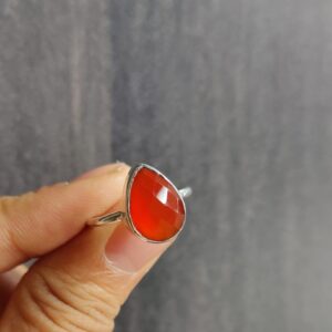 Handmade Jewelry, Carnelian Ring, Ring for Women, 925 Solid Sterling Silver Ring, Boho Ring, Statement Ring, Carnelian Gemstone, Women Ring, Gift for Her (925 Solid Silver, 8.50)