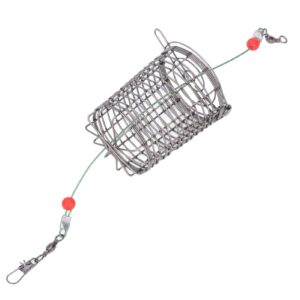 spyminnpoo fishing bait cage, 5pcs fishing bait cages lure cage stainless steel fishing trap basket feeder holder vehiclemirror other fishing tools and accessories(m£©