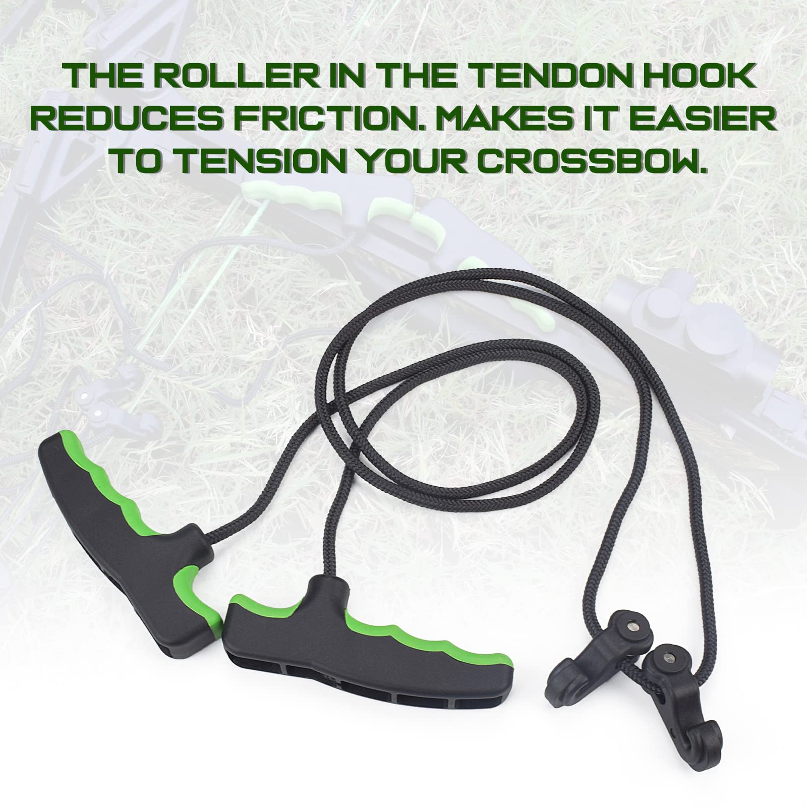 ELONG OUTDOOR Crossbow Cocking Device Crossbows Cocker Rope Double Handle 3 Finger Strings Cocking Tool-Works with All Crossbows