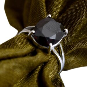 6.10 Ct Natural Red Garnet Gemstone Engagement Anniversary Ring in 925 Sterling Silver