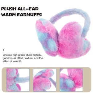 SOIMISS Women Winter Earmuffs Furry Heart Shape Ear Muffs Faux Fur Colourful Ear Covers Warm Ear Warmers for Women Girls Outdoor