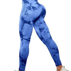 OVESPORT 3 Pack Tie Dye Seamless High Waisted Workout Leggings for Women Scrunch Butt Lifting Yoga Gym Athletic Pants