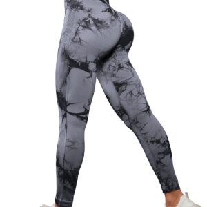 OVESPORT 3 Pack Tie Dye Seamless High Waisted Workout Leggings for Women Scrunch Butt Lifting Yoga Gym Athletic Pants