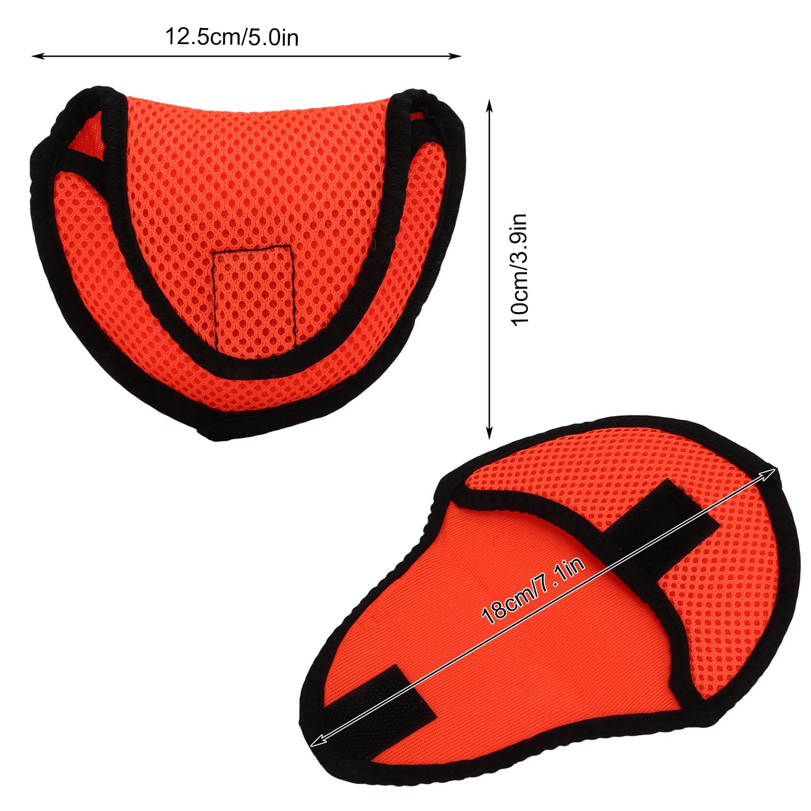 Golf Head Cover Protector Bag, Portable Washable Mallet Putter Protector Bag Woven Durable with Fastening Tape for Protecting Club(Orange)