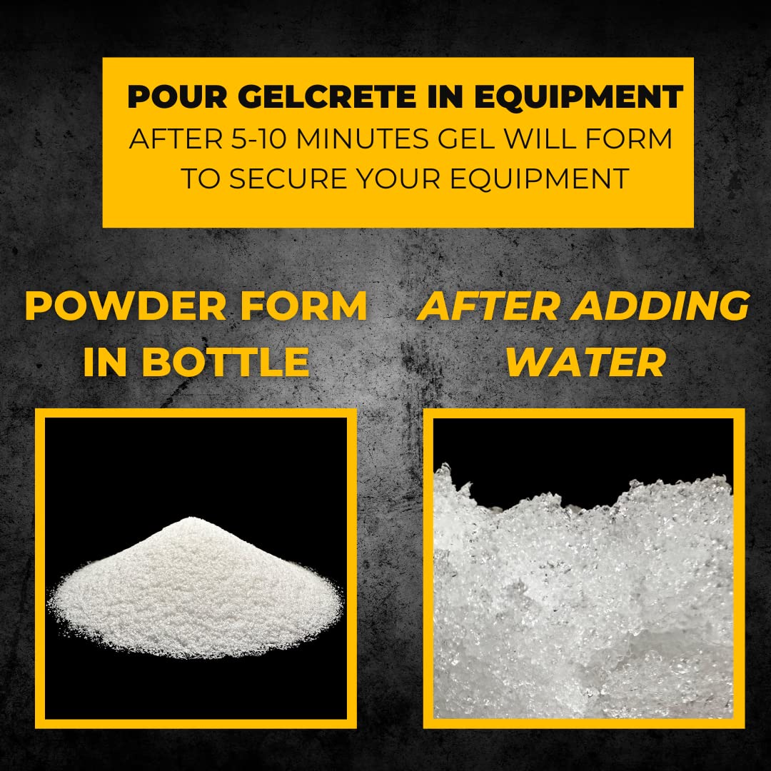 GELCRETE Polymer for Anchoring Down Basketball Goals, Freestanding Punching Bag, Outdoor Umbrella, Volleyball Nets, Etc. JUST ADD WATER - Replaces Sand & Sandbags for bases 16 oz