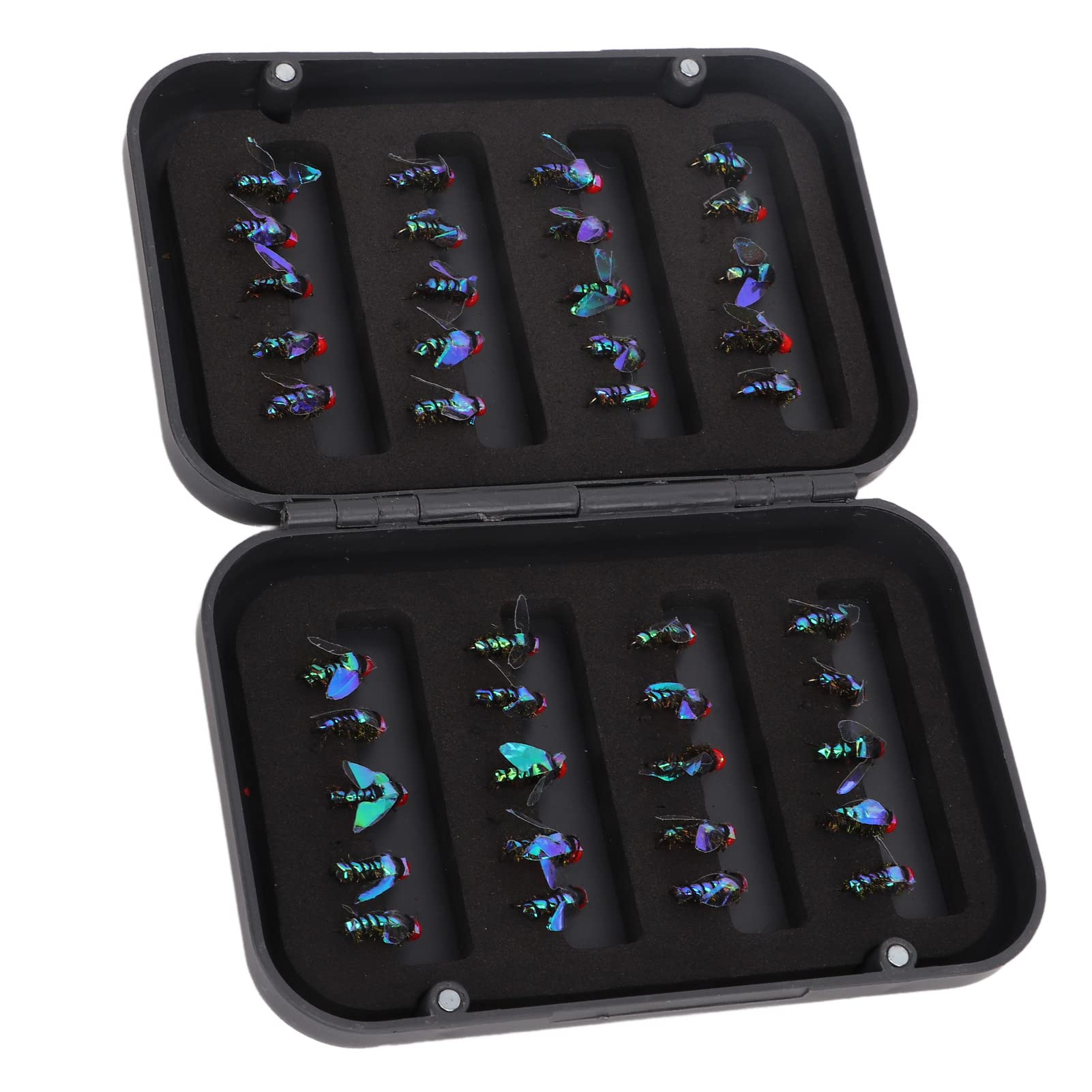 SPYMINNPOO Fly Fishing Lures Kit,40Pcs Fly Fishing Lures Bait with Storage Box High Carbon Steel Hook for Trout Bass Fishing Fishing Supplies