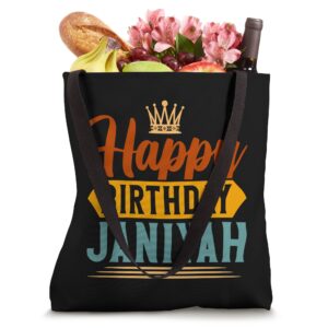 Happy Birthday Janiyah Tote Bag