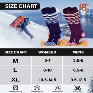 Ski Socks 50% Merino Wool Thermal Knee High Winter Snowboard Sport Socks Men Women